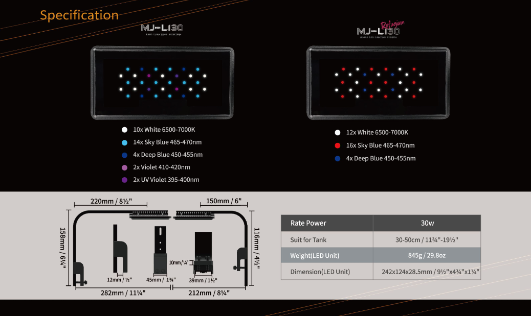 MAXSPECT JUMP PANTALLA LED MJ-L130 REFUGIUM – freakincorals.com