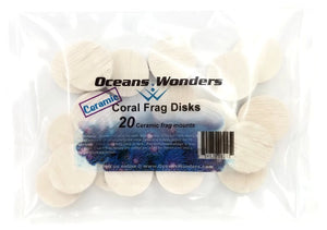 Coral Frag Disks 30 mm - 20 Units - freakincorals.com